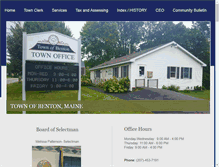 Tablet Screenshot of bentonmaine.info